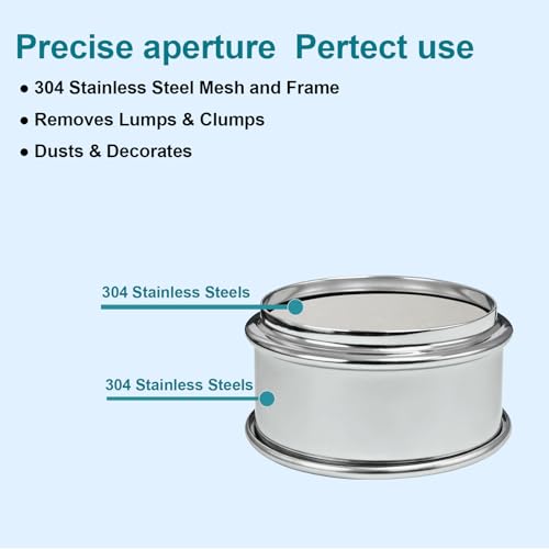 2.36" (6cm) Full 304 Stainless Steel Mini Lab Sieve, 80 Mesh (0.2mm) Sifter - size: 80 Mesh(0.2mm)/ะค2.4in(6CM)