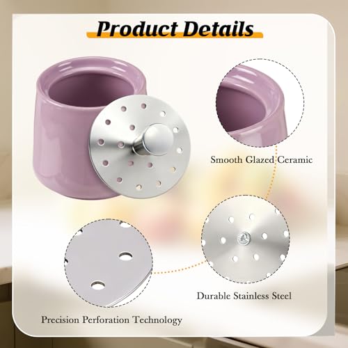 Ceramic Fruit Fly Trap for Indoors, Purple, 1 Pack - color: Purple