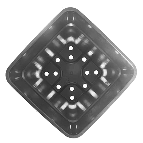 Nursery Pots Plastic Planter - 10-Pack 0.6 Gallon Flower Pots with Drainage Holes Injection Molded Planting Containers for Indoor Outdoor Plants Seedlings Vegetables - size: 0.6 Gallon