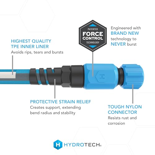 HydroTech FLATJACKET Lightweight Garden Hose 5/8 in x 25 ft, Blue - size: 25 Feet
