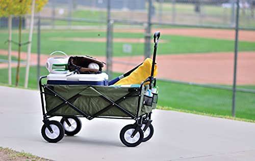 Mac Sports Folding Steel Frame Garden Utility Wagon Cart, Green (for Parts) - color: Green