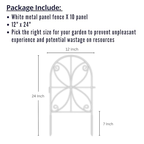 ShopLaLa Animal Barrier Fence (10 Panels) 12x24in Decorative Metal Fences