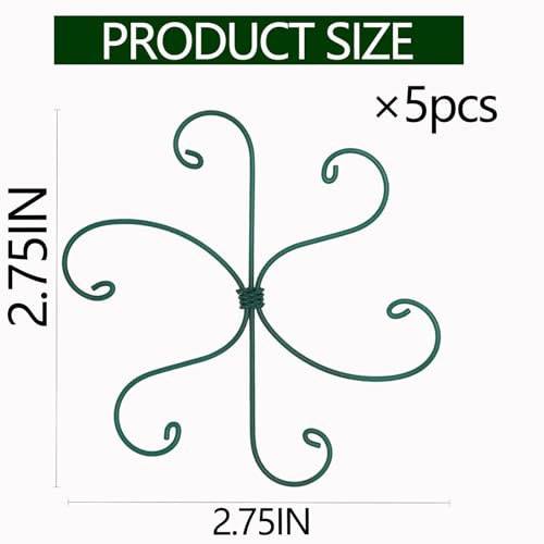 Yohsnor 5PCS 2.75IN Monstera Plant Stem Support-Ideal for Indoor Plants - color: Green, size: 2.75IN*2.75IN