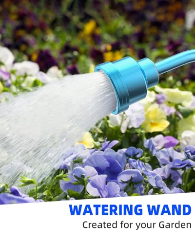 DTRK Watering Wand 19 Inch Detachable Sprayer Wand 1000 Holes Garden Hose Wand with Thumb Flow Control for Hanging Baskets, Plants, Flowers, Shrubs, Seedbed,Garden and Lawn