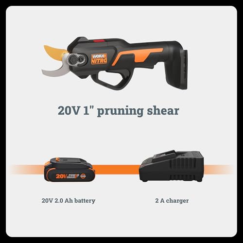 WORX Cordless Pruning Shear, 20V Powered Lopper, WG330 - style: 20V Pruning Shear/Lopper