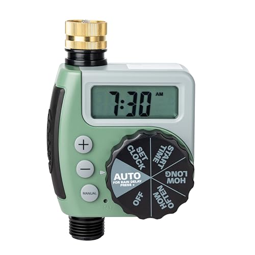 6-Pack Orbit One Outlet Single-Dial Hose Faucet Timer - Easy Programmable - for Garden Watering System - LCD Hose Timer with Adjustable Watering Schedule - 62056