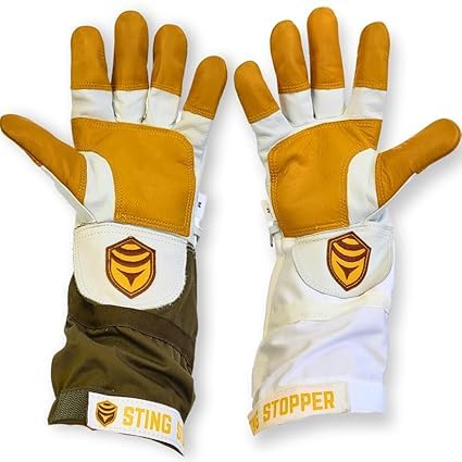 Sting Stopper Heavy Duty Beekeeping Gloves, White, XX-Large - color: White, size: XX-Large