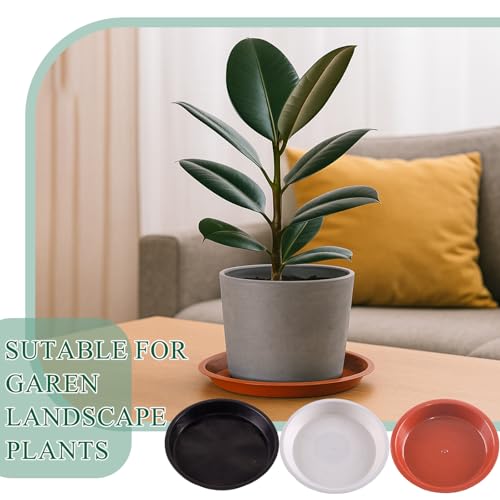 10 Pack Plant Saucer 16 Inches Plastic Drip Trays to Catch Water, Red - color: Red, size: 16 inch