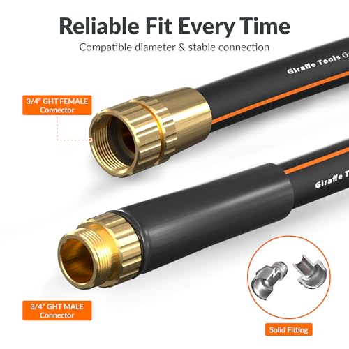 Giraffe Tools Garden Hose 5/8", 2.5ft Short Garden Hose - size: 2.5FT Male to Female