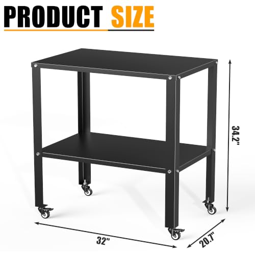 Ultrawall Welding Workbench Table, Metal Welding Cart with Wheels - size: 32"