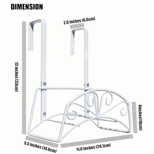 Garden Hose Holder, Metal, 2PCS White | Heavy Duty Detachable, Holds 160 FT, For Expandable & Flexible Hoses, Wall Mount or Hanger - color: 2pcs White