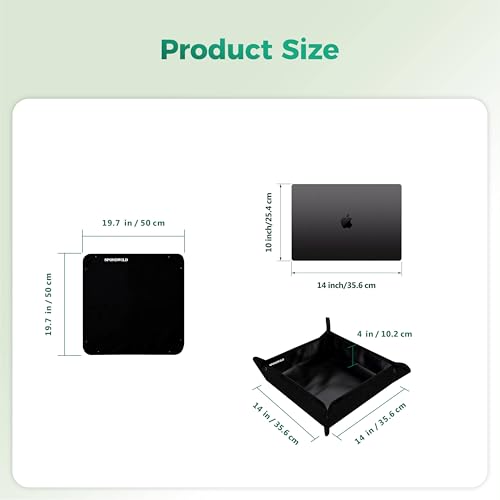 Repotting Mat for Indoor Plants 19.7"x19.7", Unique Gifts for Plant Lovers - color: Black, size: 19.7" x 19.7" x 0.1"
