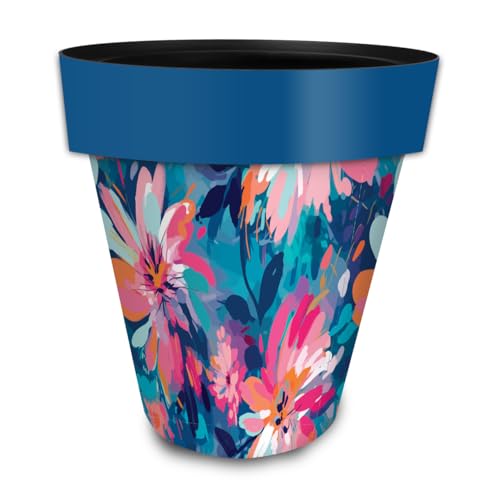 Briarwood Lane Everyday Planter 14" x 15" x 15" Abstract Floral Large Planter - color: Abstract Flor, size: Large