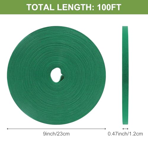SumDirect Plant Tape 100 ft Plant Ties for Climbing Plants Garden Twist Ties Plants Adjustable Green Garden Tape for Plants, Flowers, Vines and Tree (100 ft x 1/2 in) - size: 100 ft x 1/2 in