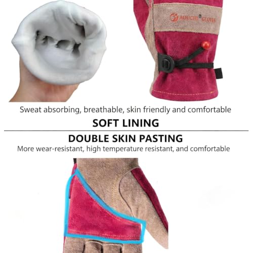 Leather Gardening Gloves for Women-Best Gift for Gardeners.Pink M - color: Pink, size: Medium