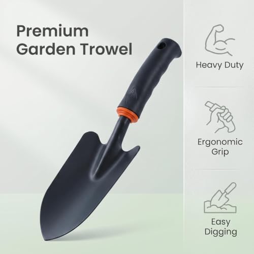 Heavy Duty Garden Trowel with Ergonomic Grip for Digging and Planting - color: Extra Large Garden Shovel(