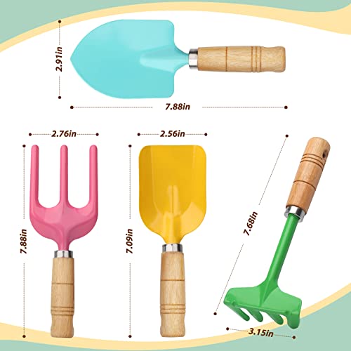 Beach Toy Scoop Sand Spade, Kids Small Garden Tool Set Toy, Rake, Spade, Hoe and Leaf Rake, Beach Shovels Spade Toy, Stainless Steel Sturdy Sandbox Kit Essential Beach Gear Accessories, 4 Pack - style: Marcanon