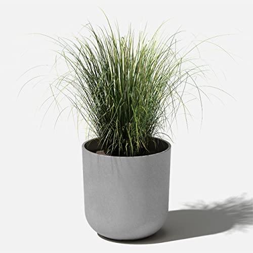 Veradek Mason Series Lima Planter - Large Round Outdoor Planter - color: Gray, size: 10 inches