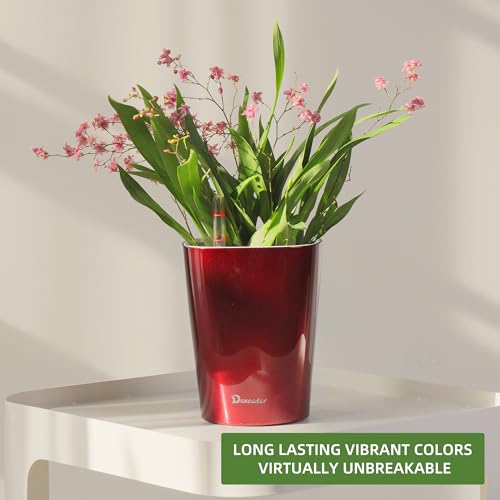 Dexceder 6x7 Self Watering Planter (Wine Red) - color: Wine Red
