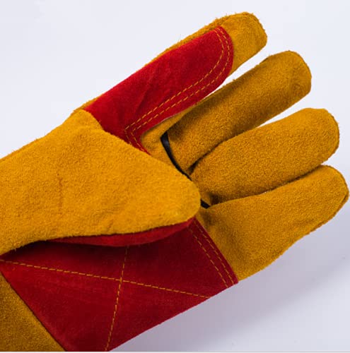 NW Leather Welding Gloves 23.6", Long Sleeves Fireplace/Gardening Safety Gloves