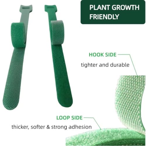 100Pcs 10-Inch Green Adjustable Plant Ties, Christmas Garland Ties - size: 10 in x 0.5 in