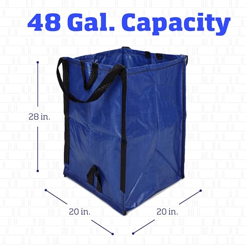 DURASACK Heavy Duty Home and Yard Bags, Blue , 3 Pack - color: Blue