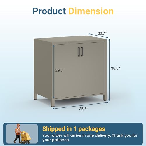 Wisteria Lane Outdoor Storage Cabinet, Aluminum Modular Outdoor Kitchen, All Weather Kitchen Island with Double Door Storage for Patio, BBQ, Backyard - size: Double Door Cabinet