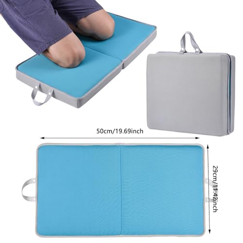 Folding Extra Thick Foam Garden Kneeling Pad, 4.5cm Memory Foam Lightweight & Portable with Handles for Gardening Yoga Bath Kneeler Pad Seat Cushion Indoor & Outdoor Support for Men Women (Dark Green) - color: Dark Green