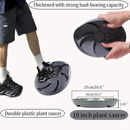 Prettyia Plant Saucer Plant Pot Tray and Plant drip Tray Plant Pot Saucers - size: 10 inch 3Pack