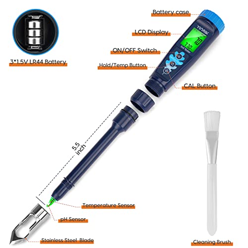 Digital pH Meter for Soil, YINMIK Soil pH Tester for Potted Plants - style: Digital Soil pH Meter