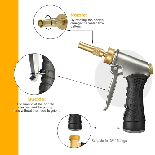 Garden Hose Nozzle with Soap Dispenser,High Pressure Metal Foam Sprayer - style: Foam Gun A