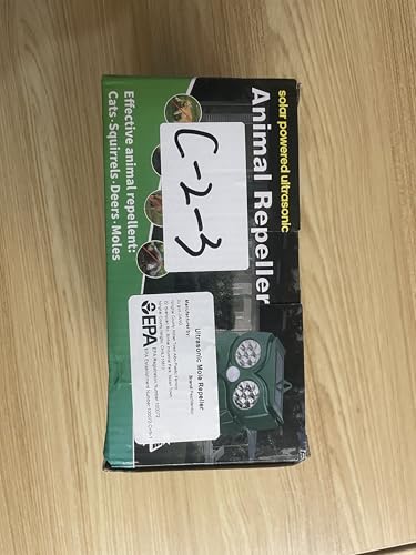 Ultrasonic Solar Animal Repeller Outdoor Waterproof Mole Repellent Deer Repellent Devices with LED Flash Light,Dog Repellent Protect Garden for Rodent,Squirrel, Raccoon, Skunk, Rabbit,Fox