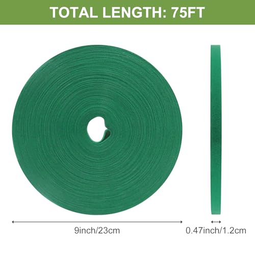 SumDirect Plant Tape 75 ft Plant Ties for Climbing Plants Garden Twist Ties Plants Adjustable Green Garden Tape for Plants, Flowers, Vines and Tree (75 ft x 1/2 in) - size: 75 ft x 1/2 in