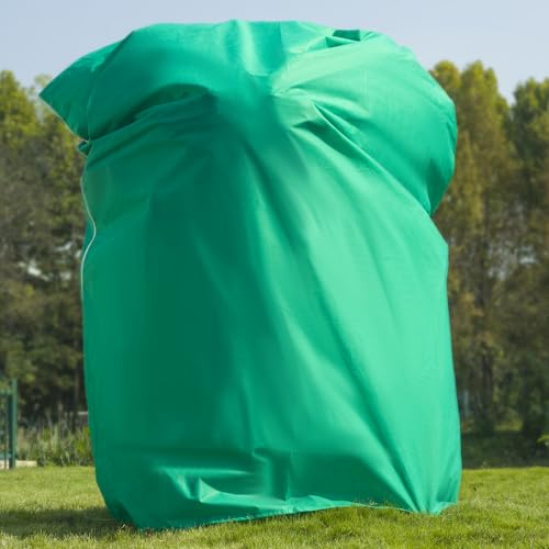 5.9 X 4.6Ft Plant Freeze Protection Cover, Plant Covers for Winter Outdoor Plants with Drawstring and Zipper, Winter Plant Covers Freeze Pprotection for Protect Trees Shrubs from Cold Frost(Green) - color: green-180