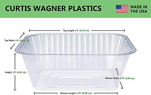 Curtis Wagner Plastics Oval Clear Heavy Gauge Vinyl Basket Liner (5-Pack) - Clear, Oval (Diameter: 4.75 x 2.75 Base, 6.5 x 4.5 x 2.5 Top, 2.5 Depth) Thin Plastic Plant Tray - color: Oval, size: Base 4.75" x 2.75"