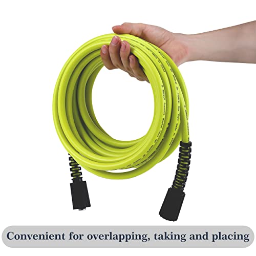 M MINGLE Pressure Washer Hose 25 FT x 1/4", M22 14mm Fittings, 3600 PSI - size: 25 FT