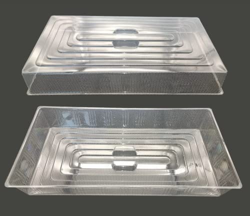 RooTrimmer 10 Pcs Humidity Dome, Plastic Clear Seed Starter Dome 1020 Tray Covers Humidifying and Insulating for Greenhouse Germination and Garden Growing (21.5"×11.5", 3.15" Height, 10-Pack) - size: 1020 3.15 Inch Dome-10P