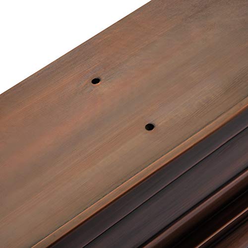 H Potter Window Box Planter with Brackets - 30" Copper Finish - Flat Back