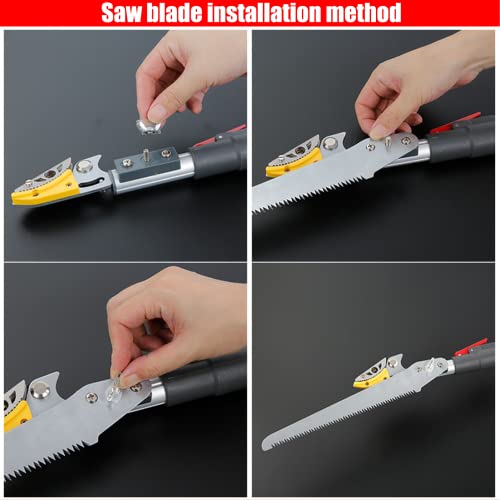 xixi-home 4.2-7.2 Ft Cut and Hold Pruning Trimmer,2 Sections Extendable Tree Pruner Lightweight Tree Trimmers,Long Reach Pole Saw Pruning Shears and Hold Bypass Pruner Telescoping Fruit Picker - size: 1.3-2.2m -1
