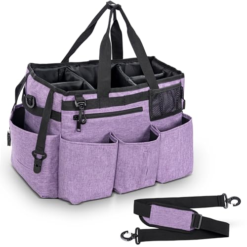 IBVIVIC Wearable Cleaning Caddy Bag for Cleaning Supplies, Purple - color: Purple