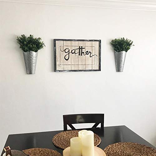 Mkono Metal Wall Planter, Hanging Vase for Flowers Plants, Set of 2, Silver - color: Silver