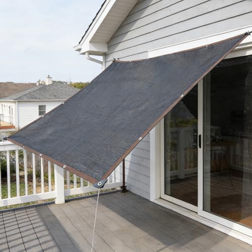 Garden Shade Cloth Suitable for Plants Outdoor Vegetables with Buckle Holes Greenhouse Chicken Coop Dog Kennel Courtyard Shade net Tarp Netting Waterproof Fabric 50%, 8FT*20FT - color: Style:50%, size: 8FT*20FT
