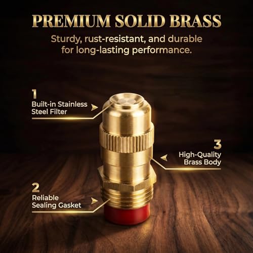 Adjustable Brass Misting Nozzles,1/2Inch High Pressure Spray Misting Nozzle