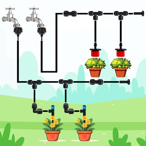 30 Pack 1/4 Inch Drip Irrigation End Plug Fittings - 1/4'' Drip Line End Cap Fittings for 1/4'' Drip Line Push-to-Fit Connectors End Closure Parts for Drip Irrigation System - size: 1/4" Push-to-connect Plug