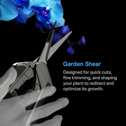 AC Infinity Ergonomic Pruning Shear 6.6”, Stainless Steel with Cleaning Kit - style: Cleaning Kit