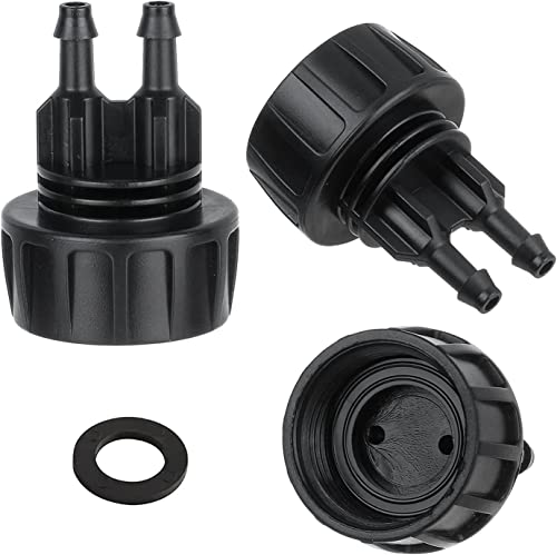 5 Pack 1/4" Drip Irrigation Hose Connectors,Convert 3/4" Garden Hose Thread - size: 3/4" to 1/4" Dual Hose Adapter*5