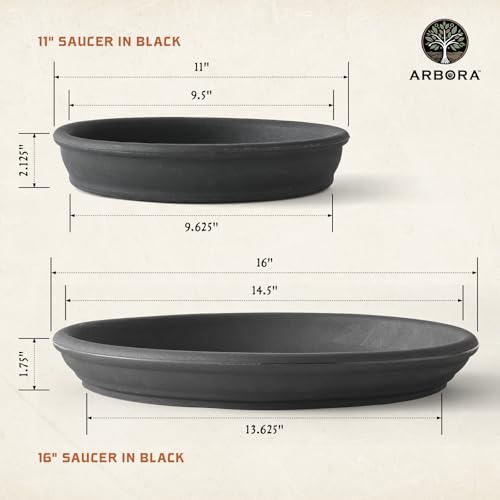 ARBORA 11" Plant Saucer for Planters with 8 Inch Base or Less - size: 11"