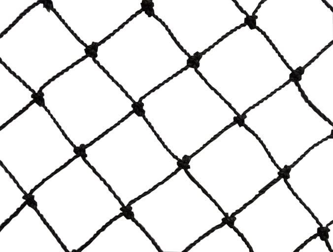 Poultry Netting 1" or 2" Mesh Heavy Knotted Nets Aviary Gamefowl Quail Chicken Bird Block Net Long Lasting Break/Burst 85/245 lb Polyethylene 8-10 Year Lifespan (12.5' X 100', 1) - size: 12.5' X 100'