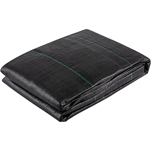 VEVOR Weed Fabric Barrier Heavy Duty, 12.5x50ft 3.5oz Weed Blocker Fabric, Woven Landscape Fabric, Garden Fabric Weed Barrier, Weed Control Fabric Ground Cover, Geotextile Fabric, Gardening Mat, Black - size: 12.5FT*50FT-3.5OZ, style: Woven