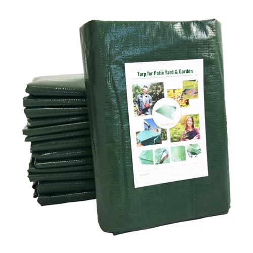 2-Pack 7x7ft Yard Garden Leaf Tarp 4 Handles Waterproof Tarps for Sandbox Cover,Lawn Debris,Yard Waste Tarp,Landscape Pruning,Leaf Hauler,Outdoor Camping Tarps,Tent Footprint,Patio Table,FirePit Cover